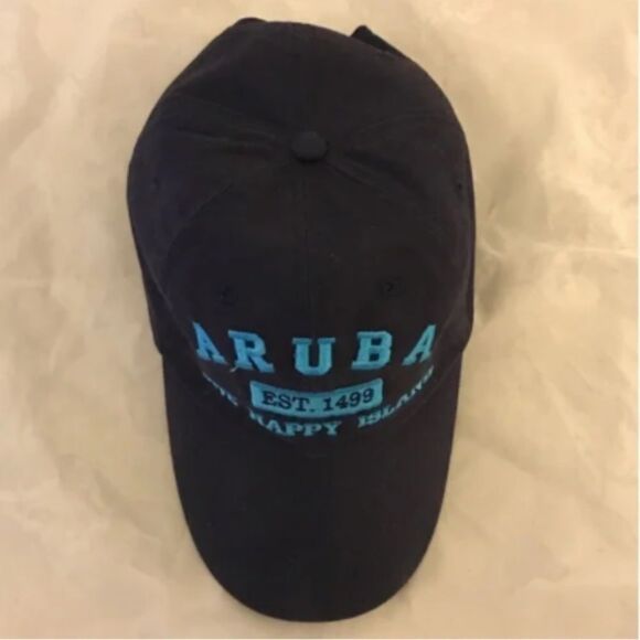 Anvil Aruba One Happy Island Navy Blue Baseball Hat - Picture 5 of 12